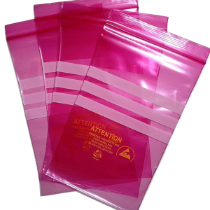 Open Top Pink Anti Static Bags