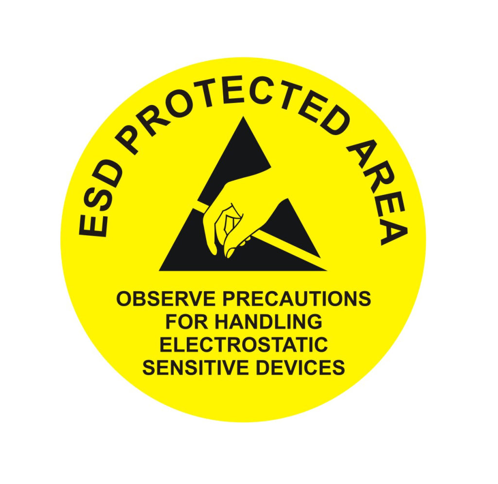 ESD Protected Area - Round Sign