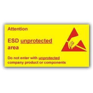 ESD Unprotected Area - Rigid Sign